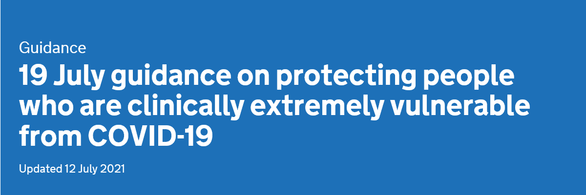 19 July guidance on protecting people who are clinically extremely vulnerable from COVID-19