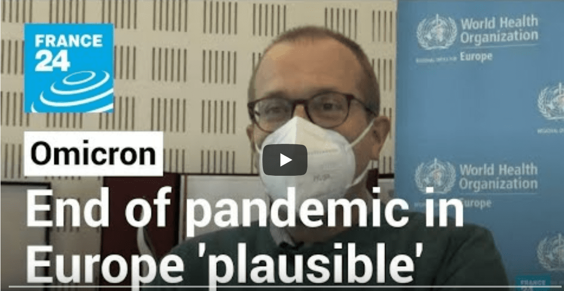 WHO – the end of the pandemic is plausible