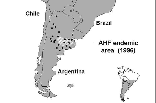 Argentine Hemorrhagic Fever cases in Argentina